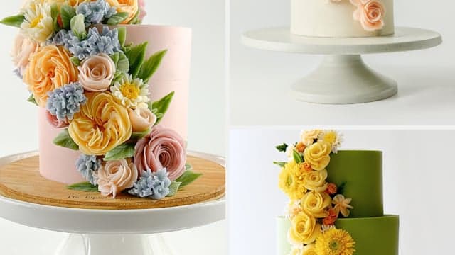 Special Spackle: Placing Buttercream Flowers on Cake Sides